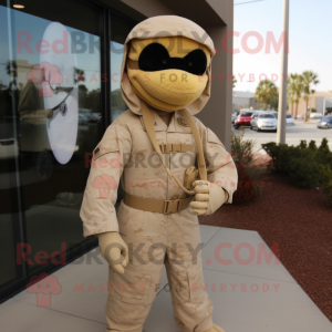 Beige Marine Recon maskot...