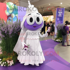 Lavendel Pho maskot kostym...