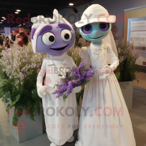 Lavendel Pho maskot kostym...