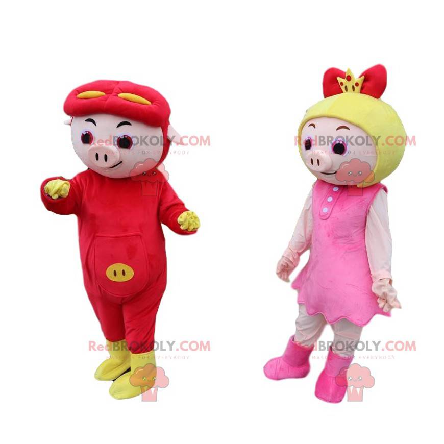 2 GG Bond cartoon costumes, pig costumes - Redbrokoly.com