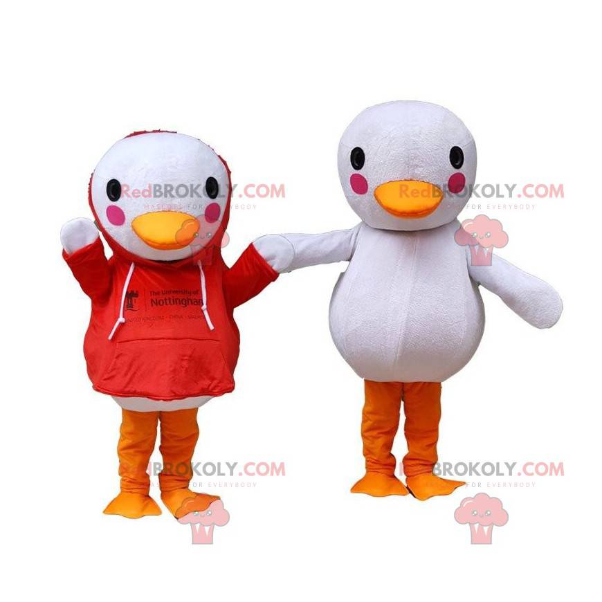 Giant white duck costumes, 2 duck costumes - Redbrokoly.com