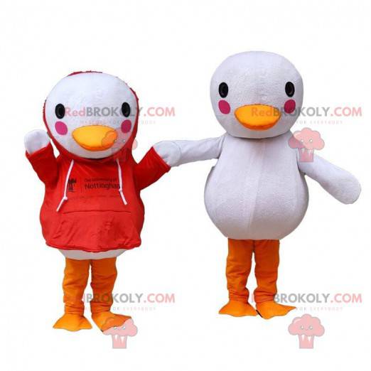 Giant white duck costumes, 2 duck costumes - Redbrokoly.com