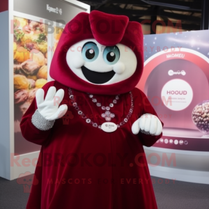 Maroon forlovelsesring...