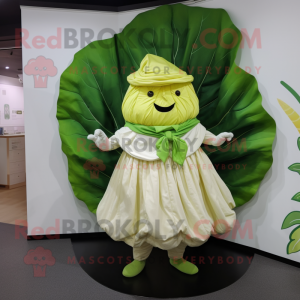 Cream Cabbage Leaf mascotte...