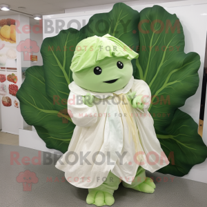Cream Cabbage Leaf mascotte...