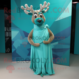 Teal Reindeer mascotte...