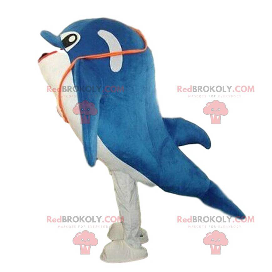 Costume delfino blu e bianco, costume delfino - Redbrokoly.com