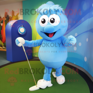 Sky Blue Golf Ball maskot...