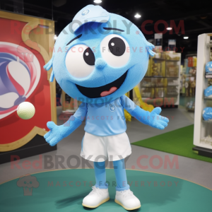 Sky Blue Golfbal mascotte...