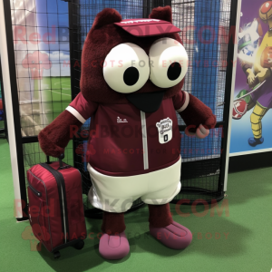 Maroon Soccer Goal maskot...