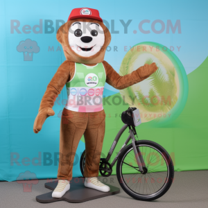 nan Unicyclist mascot costume character dressed with a Board Shorts and Foot pads