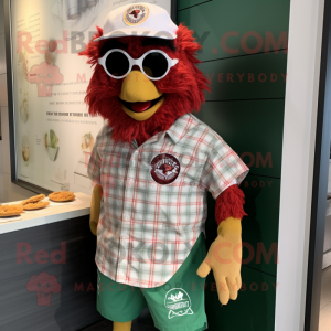 Olive Chicken Parmesan mascot costume character dressed with a Henley Tee and Pocket squares