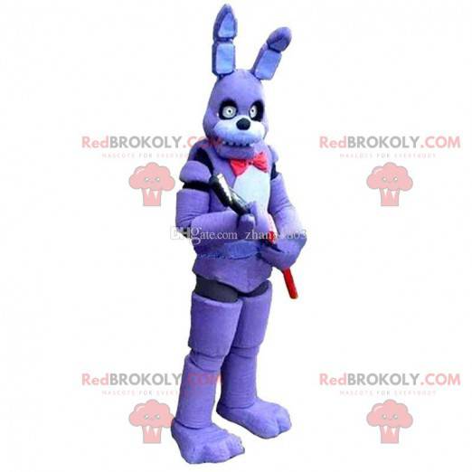 Mascota del famoso conejo morado del videojuego "5 noches en