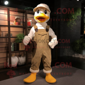 Beige Duck maskot...