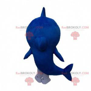 Disfraz de tiburón azul y blanco con pajarita - Redbrokoly.com