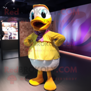 nan Duck mascot costume character dressed with a Bodysuit and Headbands