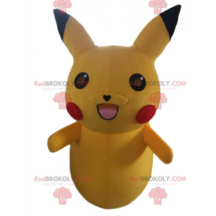 Disfraz de Pikachu, famoso personaje de Pokémon amarillo -