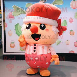 Peach Pirate mascot costume character dressed with a Romper and Headbands