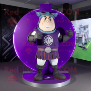 Purple Celtic Shield mascot costume character dressed with a Joggers and Bow ties