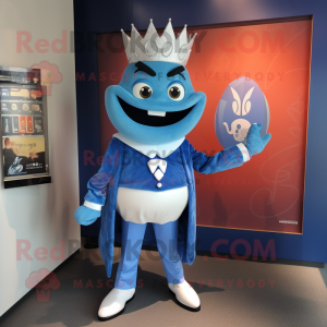 Blue Queen maskot kostume...