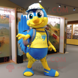 Yellow Blue Jay mascotte...
