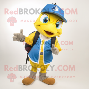 Yellow Blue Jay mascotte...