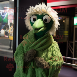 Groene Emu mascotte kostuum...