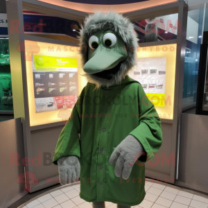 Groene Emu mascotte kostuum...