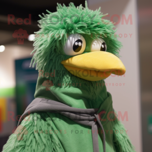 Grøn Emu maskot kostume...