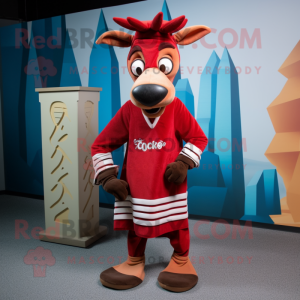 Rood Okapi mascotte kostuum...