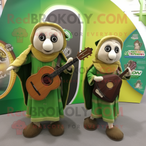 Olive Celtic Harp maskot...