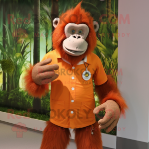 Roest Orang-oetan mascotte...