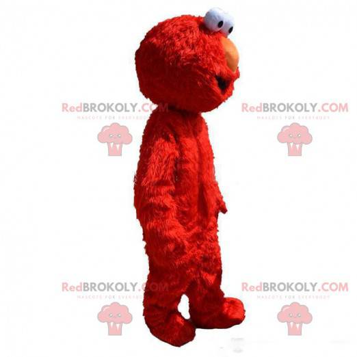 Mascote Elmo, o famoso monstro vermelho do show Muppet -