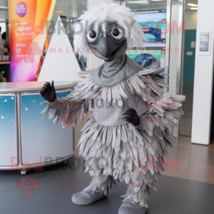 Silver Emu mascotte kostuum...