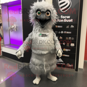 Silver Emu mascotte kostuum...