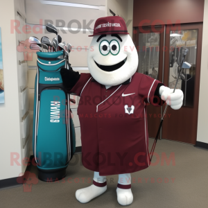 Maroon Golf Bag maskot...