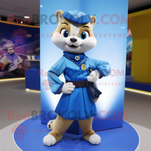 Blå Marten maskot kostume...