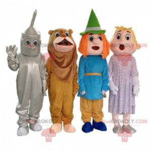 4 mascotes do desenho animado "O Mágico de Oz", 4 disfarces