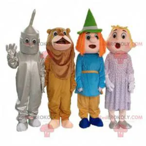 4 mascots from the cartoon "The Wizard of Oz", 4 disguises