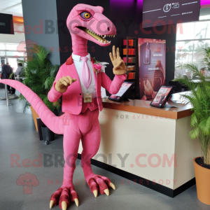 Pink Deinonychus maskot...