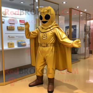 Gouden superheld mascotte...