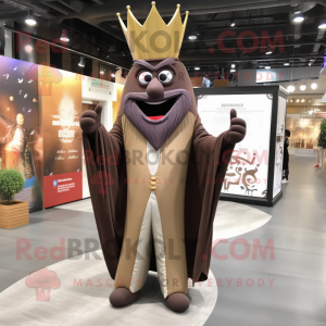 Brown King mascotte kostuum...