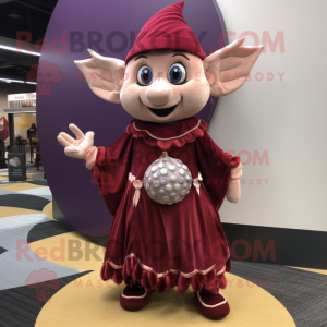 Maroon Elf mascotte kostuum...