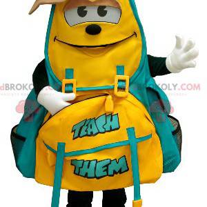 Mascotte de sac à dos jaune et vert - Redbrokoly.com