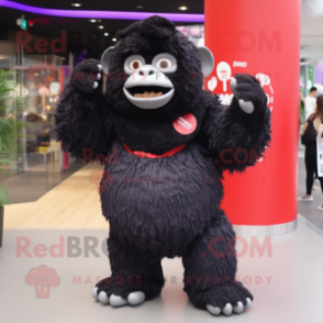 nan Gorilla mascot costume character dressed with a Mini Dress and Beanies