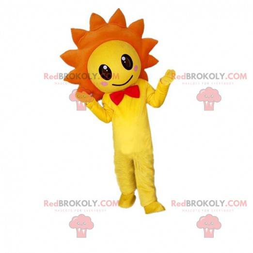 Mascot flor amarilla y naranja, disfraz de flor - Redbrokoly.com