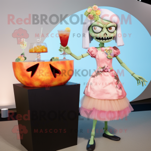 Peach Zombie maskot drakt...