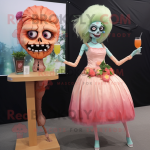 Peach Zombie maskot kostume...