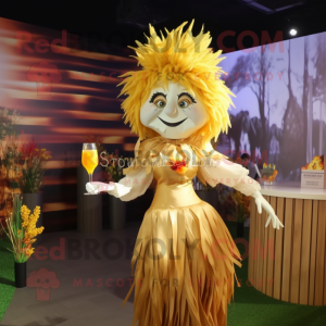 Guld Scarecrow maskot...