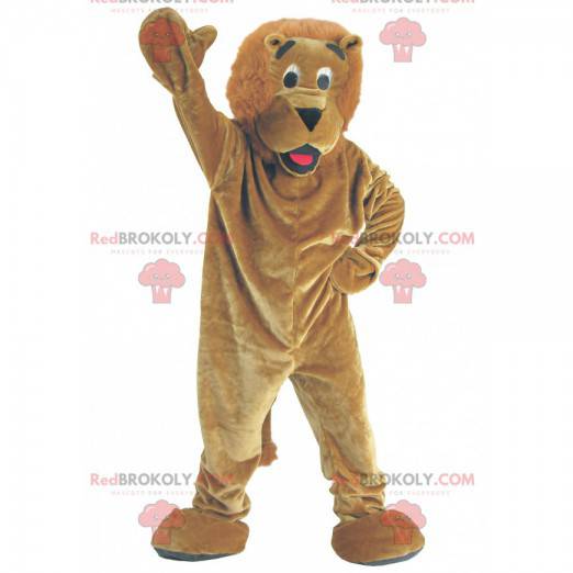 Brun løve maskot - Redbrokoly.com